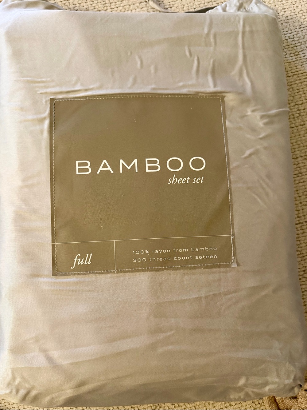Luxury Bamboo Full Sheet Set  — Gray Breathable Bamboo Fabric